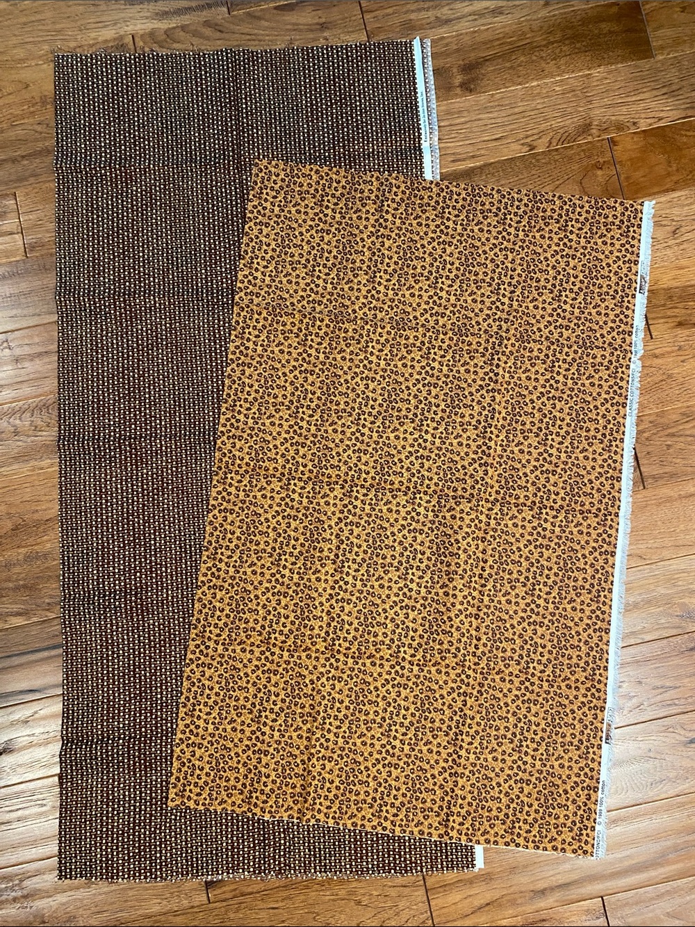 Brown/tan/mellow burnt orange cotton fabric bundle
